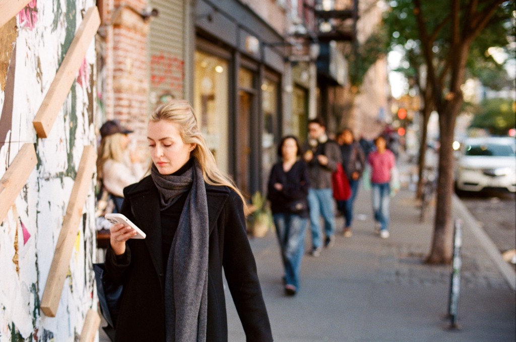 Person enjoying nature without devices