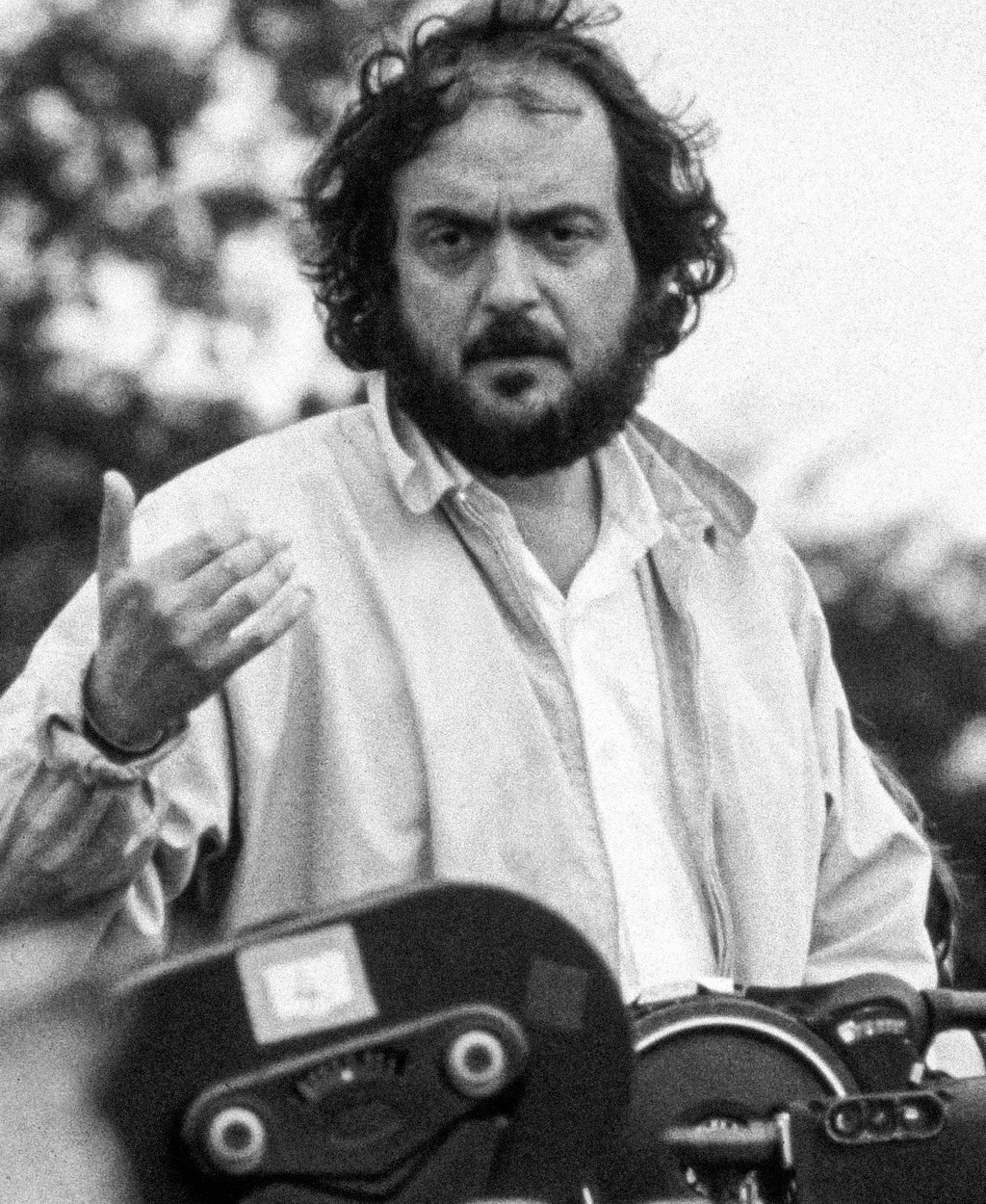 Stanley Kubrick on the set of the 1975 film Barry Lyndon